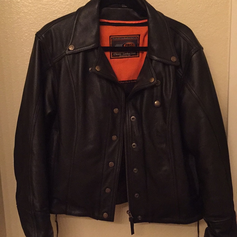 First classic leather riding jacket xxlarge